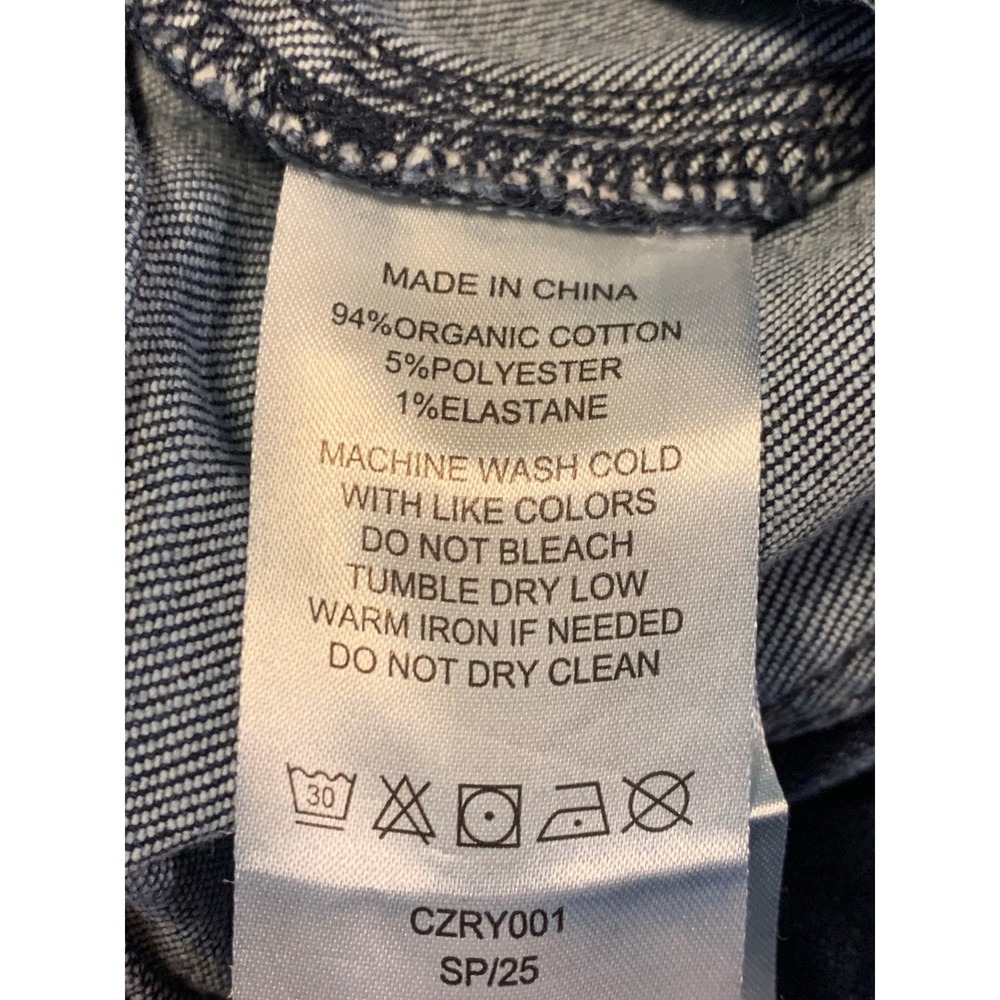 Quince Organic Cotton Wide Leg Crop Jeans Dark Wash Indigo Blue Size 31 - Picture 8 of 8